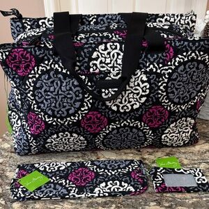 NWT Vera Bradley Triple Compartment Travel Bag 3 Piece Set